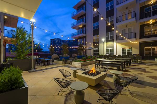 fire pit at Millennium Music Row Apartments