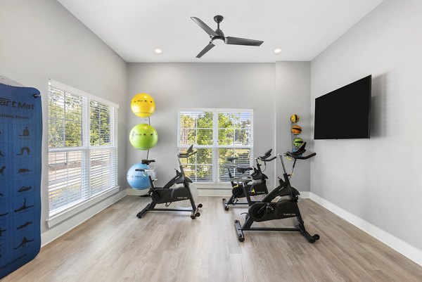 fitness center at Eventide Apartments