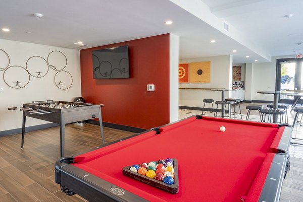game room at The Grand Apartments