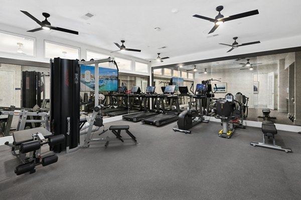 State-of-the-art fitness center with modern equipment at Everleigh Vernon Hills Apartments