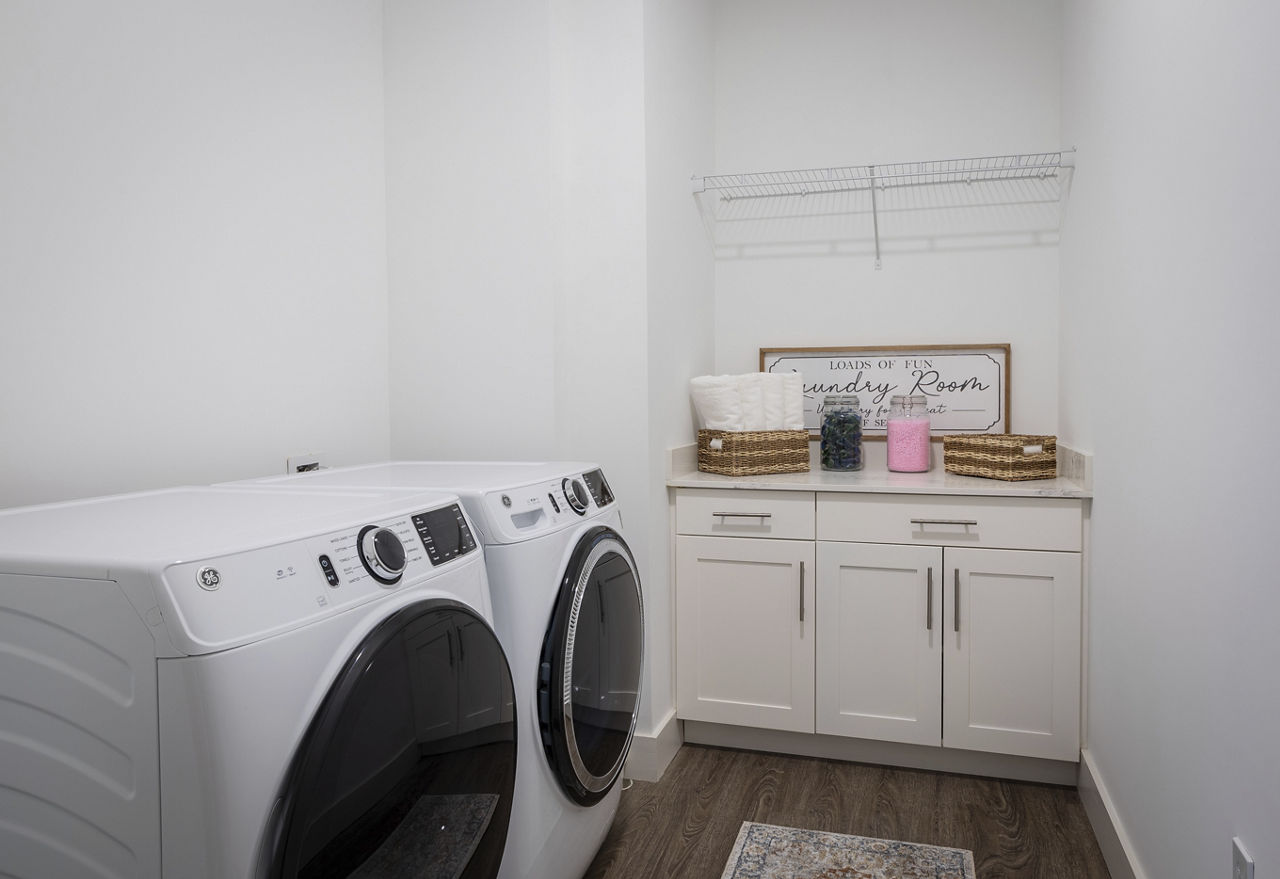 Laundry room at Everleigh Vernon Hills