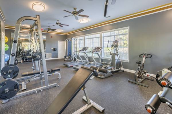 fitness center at The Oxford Apartments