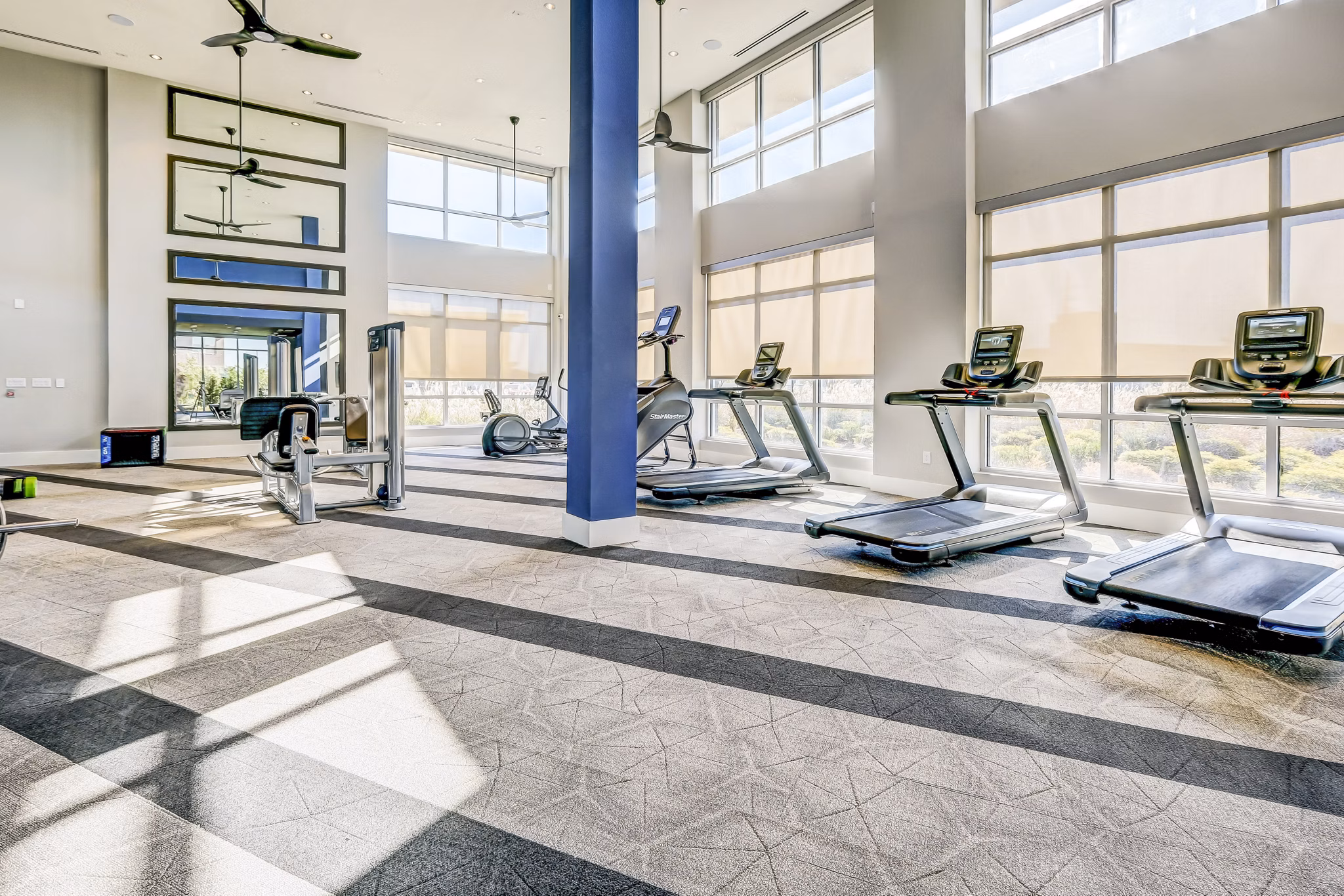 State-of-the-art fitness center with modern gym equipment at Encore Motif Apartments Perfect for active lifestyles and health enthusiasts