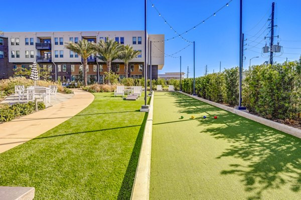 bocce ball court at Encore Motif Apartments