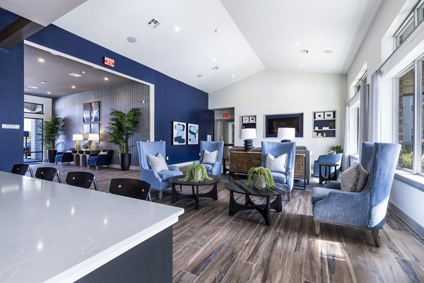 Elegant clubhouse lobby with modern decor at Prose Manor Apartments