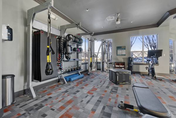 fitness center at Siena Apartments