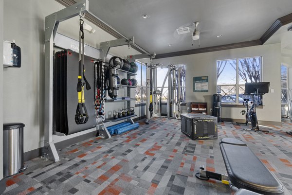 State-of-the-art fitness center with modern equipment at Siena Apartments, offering residents a premier workout experience