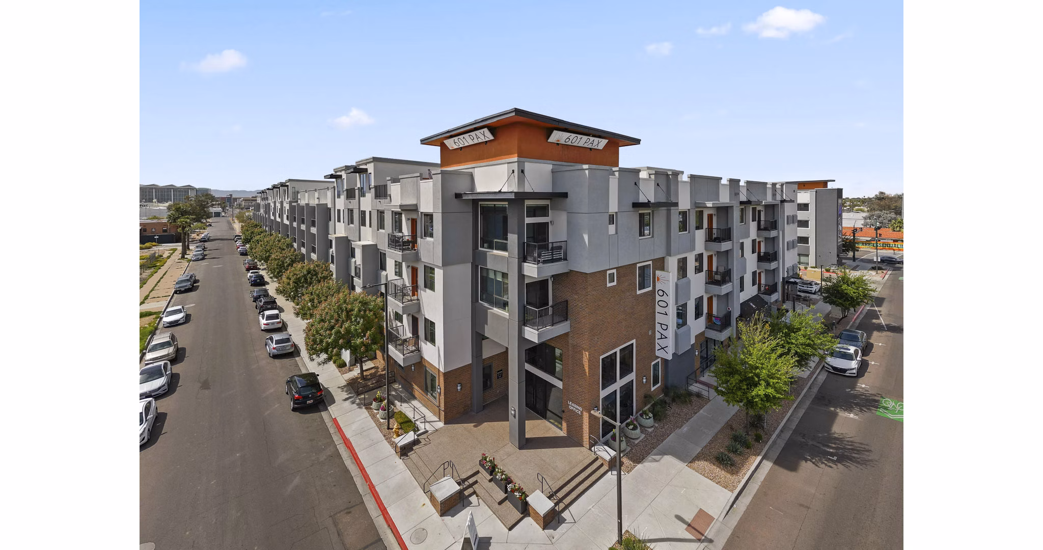 building at 601 PAX Apartments