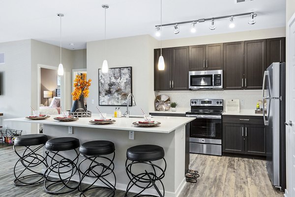 kitchen at 601 PAX Apartments