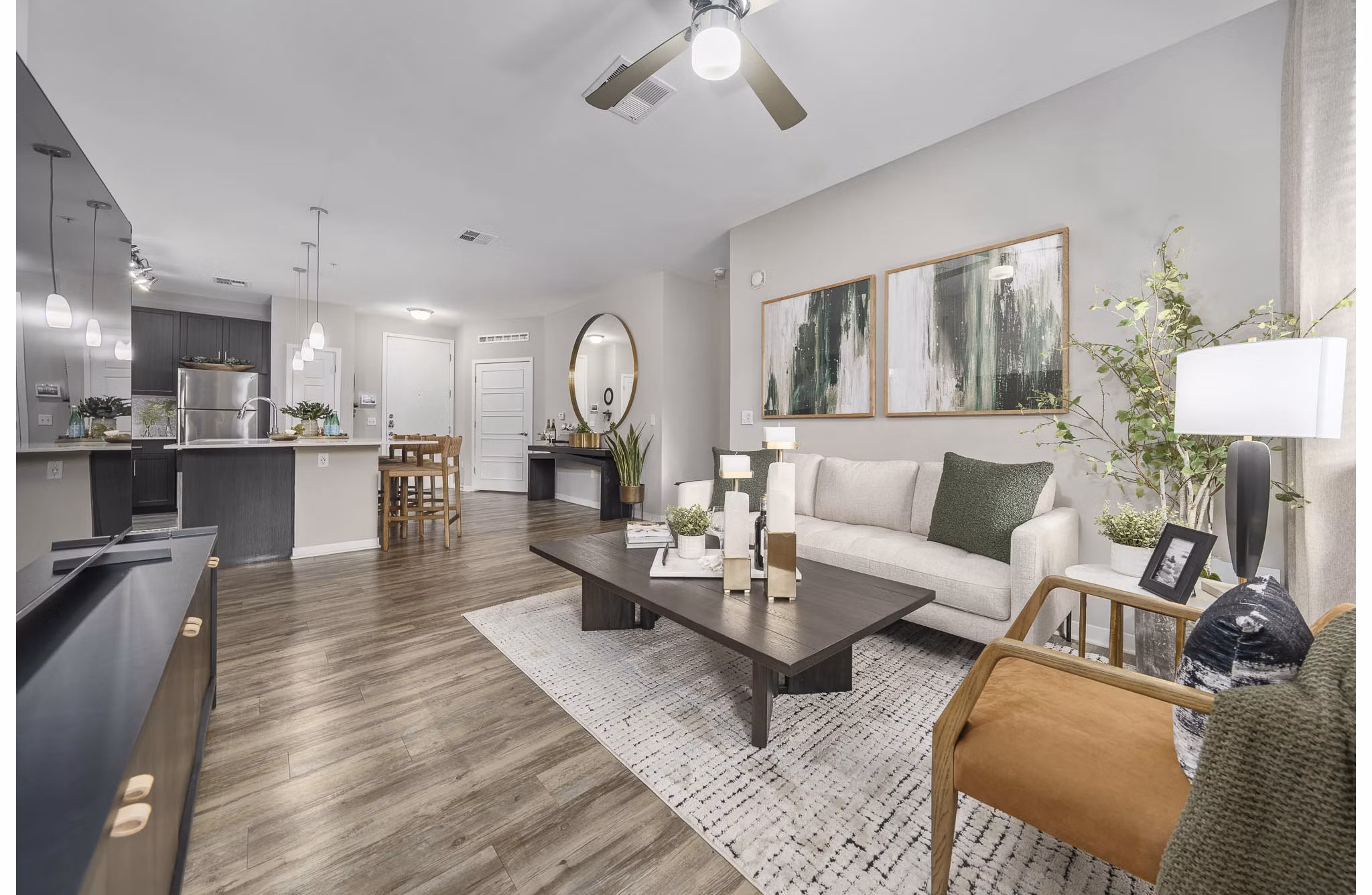 living room at 601 PAX Apartments