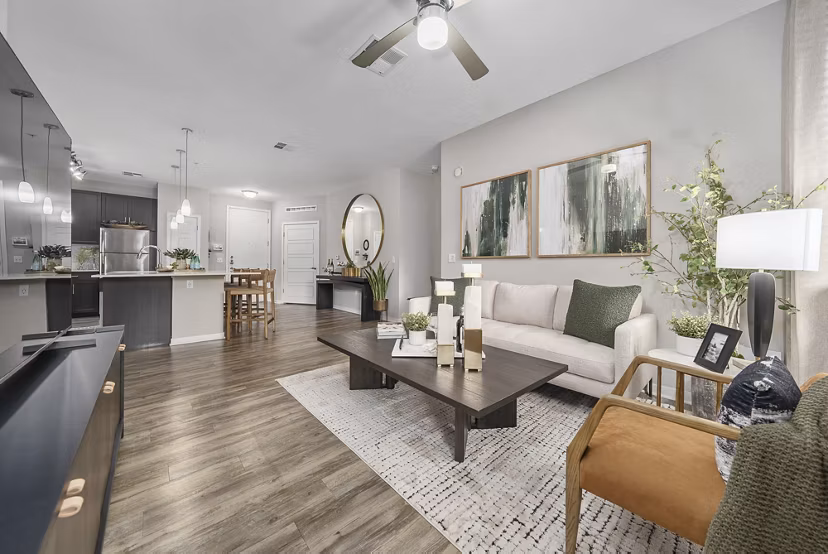 living room at 601 PAX Apartments