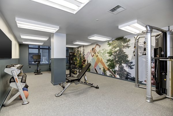 Hanna Heights Apartments: Modern fitness center with state-of-the-art equipment and bright lighting perfect for residents seeking a healthy lifestyle