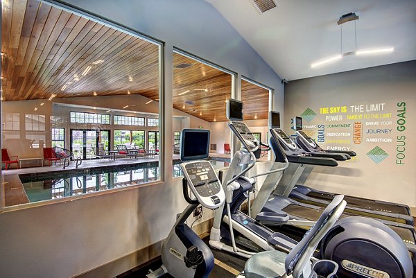 fitness center at The Becket Apartments