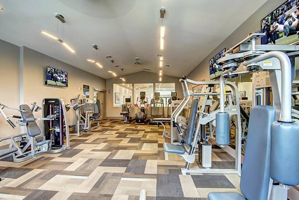 fitness center at The Becket Apartments