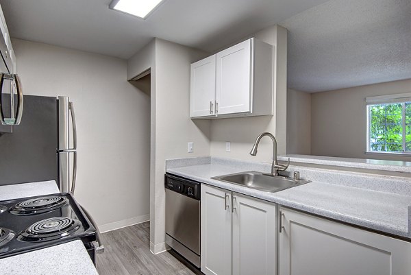 kitchen at The Becket Apartments