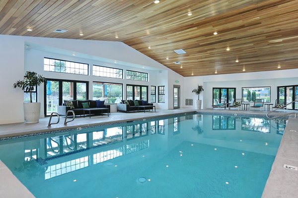 indoor pool at The Becket Apartments
