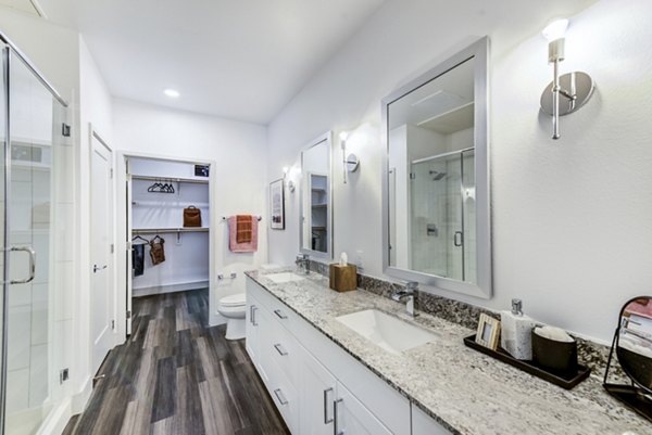 bathroom at Encore Panther Island Apartments