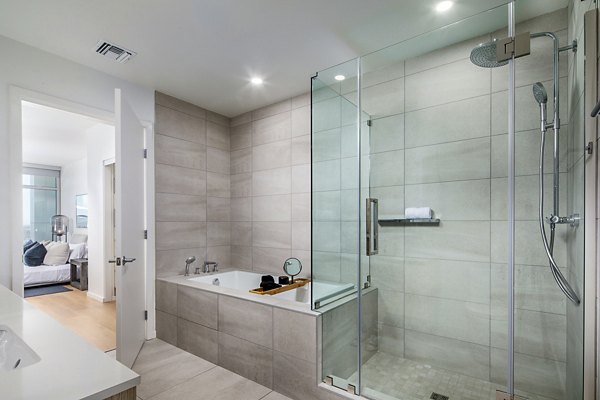 bathroom at 200 West Ocean Apartments