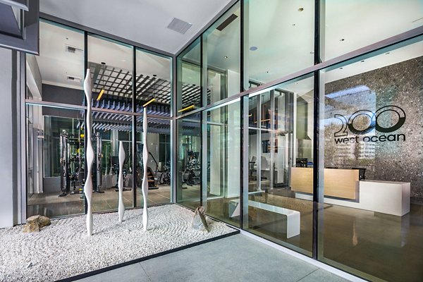 Grand entrance at 200 West Ocean Apartments: Contemporary luxury living in Long Beach