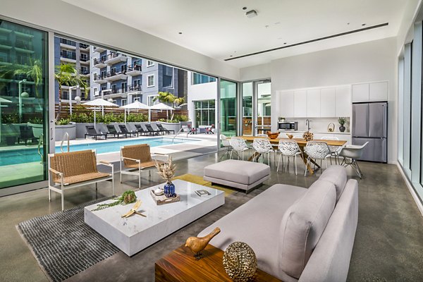 clubhouse patio at 200 West Ocean Apartments