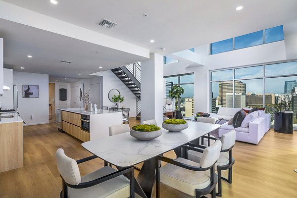 dining room at 200 West Ocean Apartments