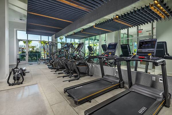 fitness center at 200 West Ocean Apartments