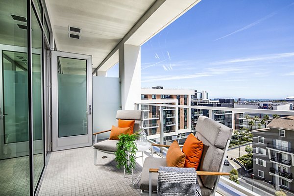 Private balcony with stunning ocean views at 200 West Ocean Apartments