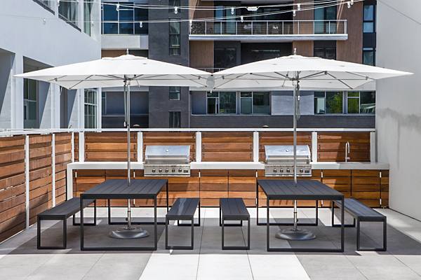 grill area/patio at 200 West Ocean Apartments