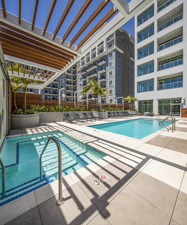 pool at 200 West Ocean Apartments