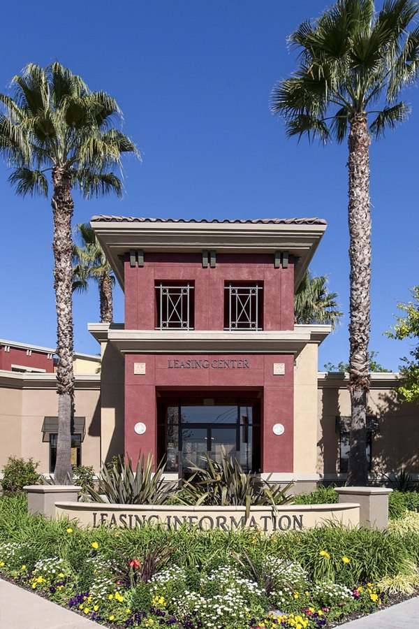 Clubhouse featuring modern design and leasing office at Waterford Place Apartments