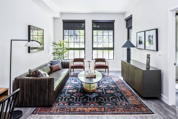 living room at DriveTrain Apartments
