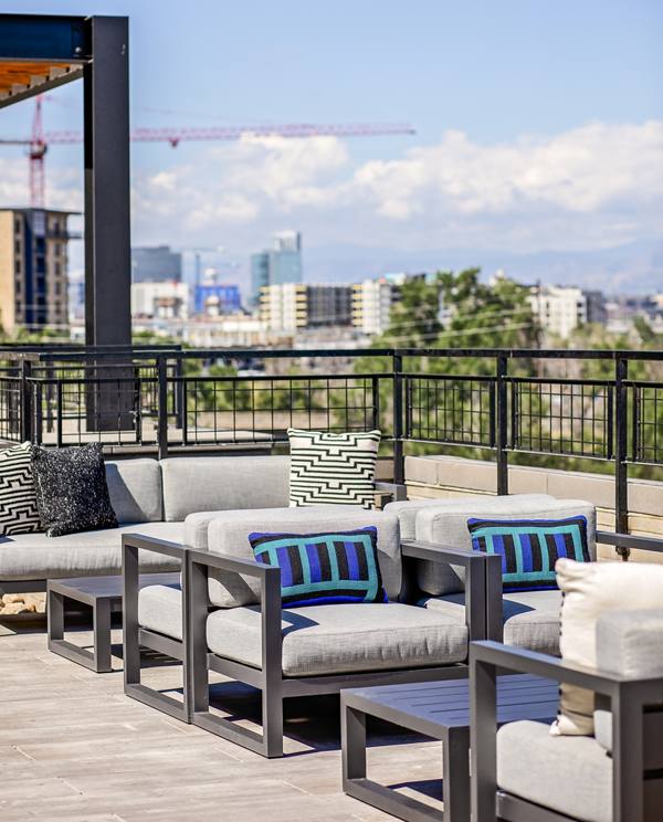 patio/balcony at DriveTrain Apartments