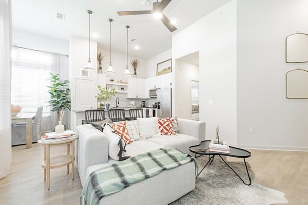 living room at Elan Denton Apartments