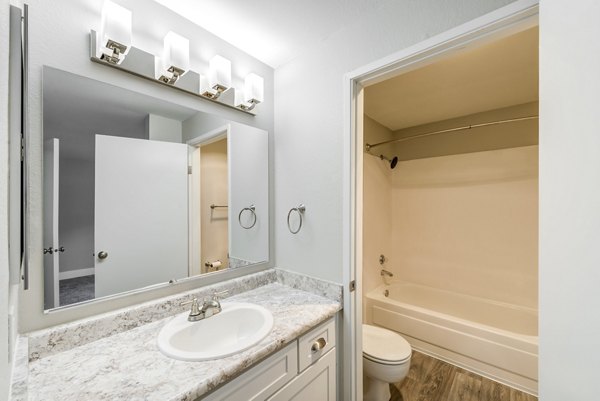 Modern bathroom with elegant fixtures at Avana Chestnut Hills Apartments