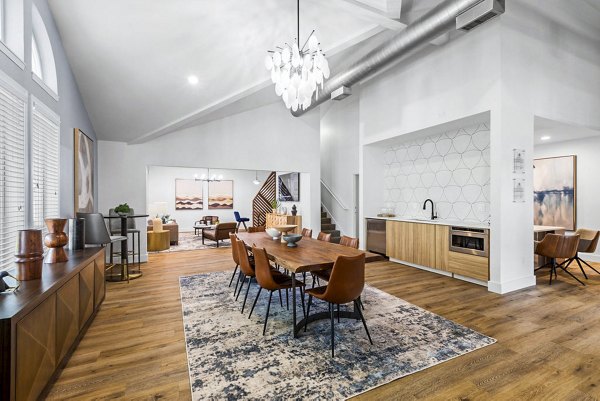 Clubhouse lobby featuring modern seating and stylish decor at Avana Hamptons Apartments