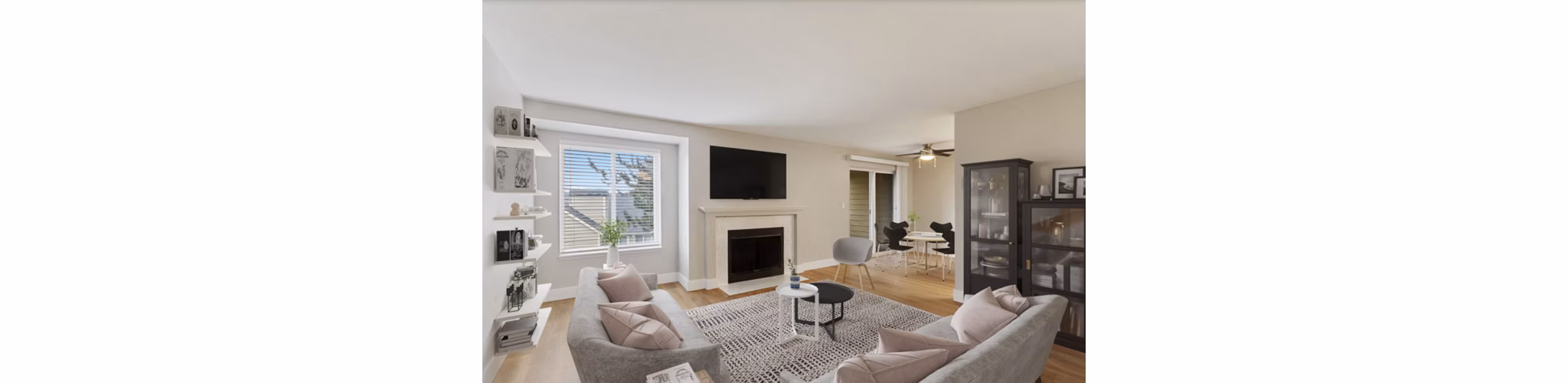 Spacious living room with contemporary design at Avana Hamptons Apartments, showcasing luxury living spaces and modern amenities