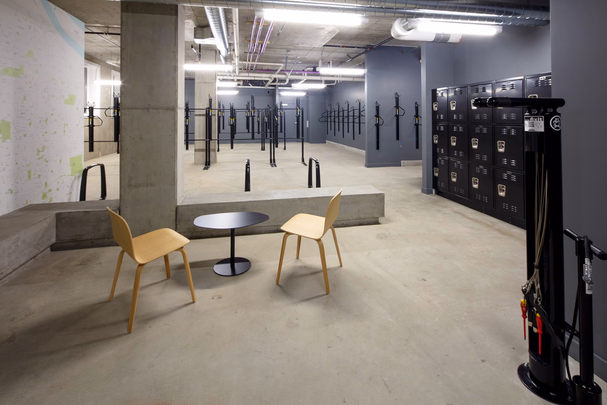 Secure bike storage facility at The Payton Apartments, a luxury community offering convenience and modern amenities