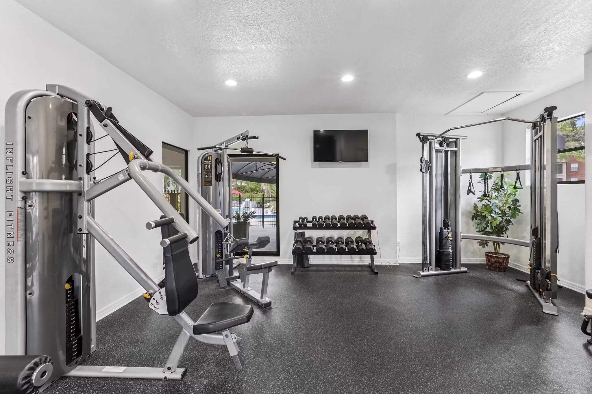 fitness center at Avana Coachman Apartments