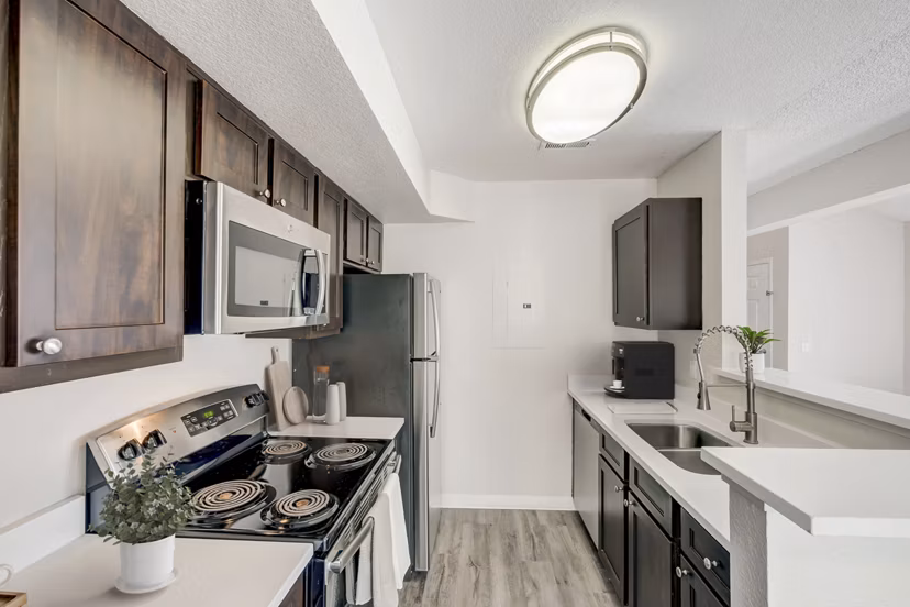 kitchen at Altitude Apartments 