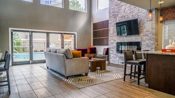 Copper Terrace Apartments: Clubhouse featuring luxurious lounge and meeting spaces