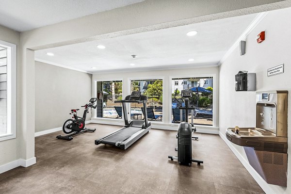 fitness center at Avana at South Station Apartments