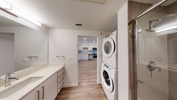 bathroom at The Exchange at Bayfront Apartments