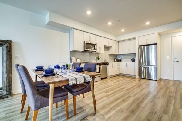 dining area at The Exchange at Bayfront Apartments