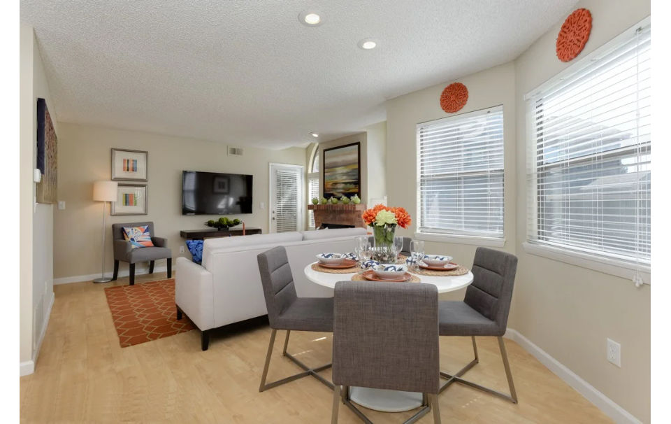 living room at Ironwood at the Ranch Apartments