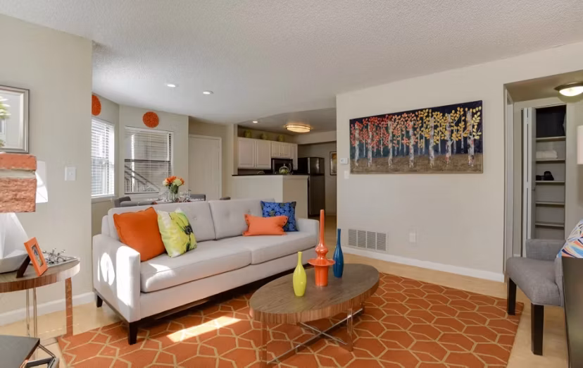 living room at Ironwood at the Ranch Apartments