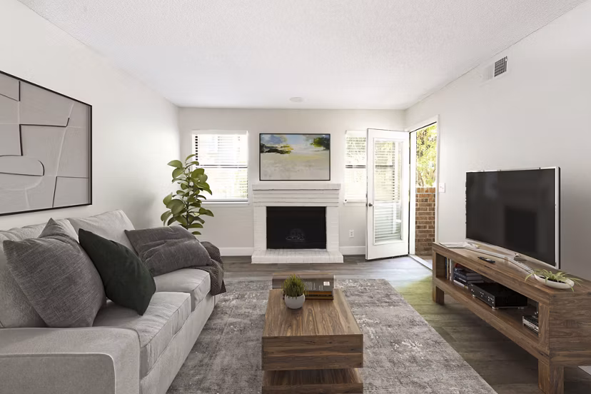 living room at Ironwood at the Ranch Apartments