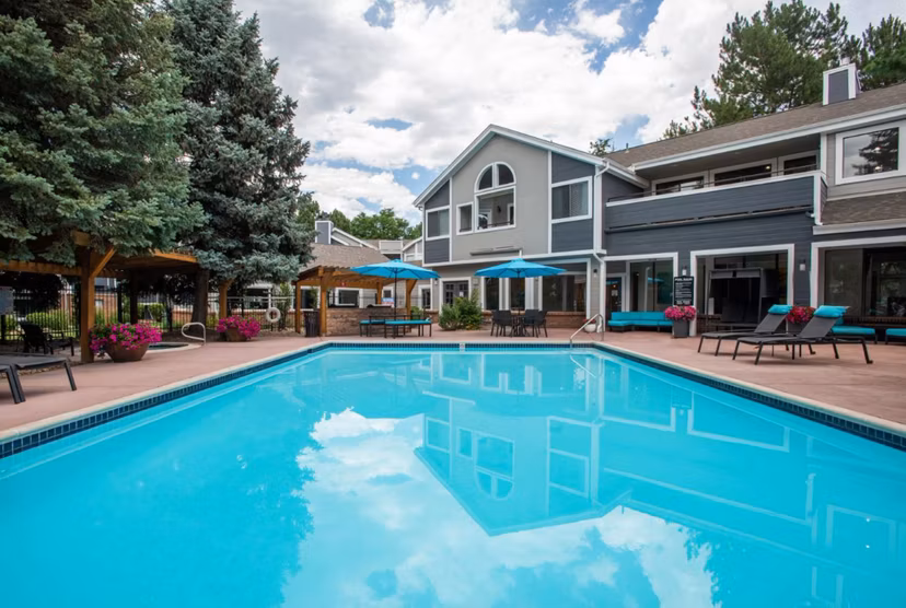 pool area at Ironwood at the Ranch Apartments
