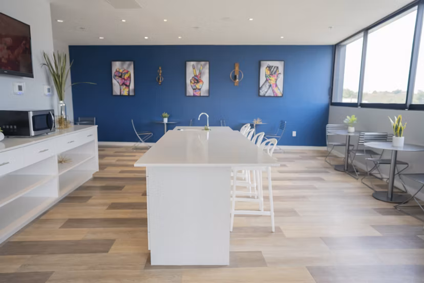 Clubhouse featuring modern design and leisure spaces at Cheatham Street Flats Apartments