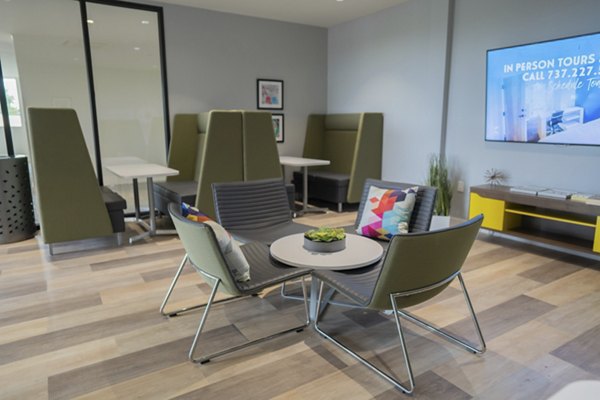 Contemporary clubhouse featuring modern decor at Cheatham Street Flats Apartments