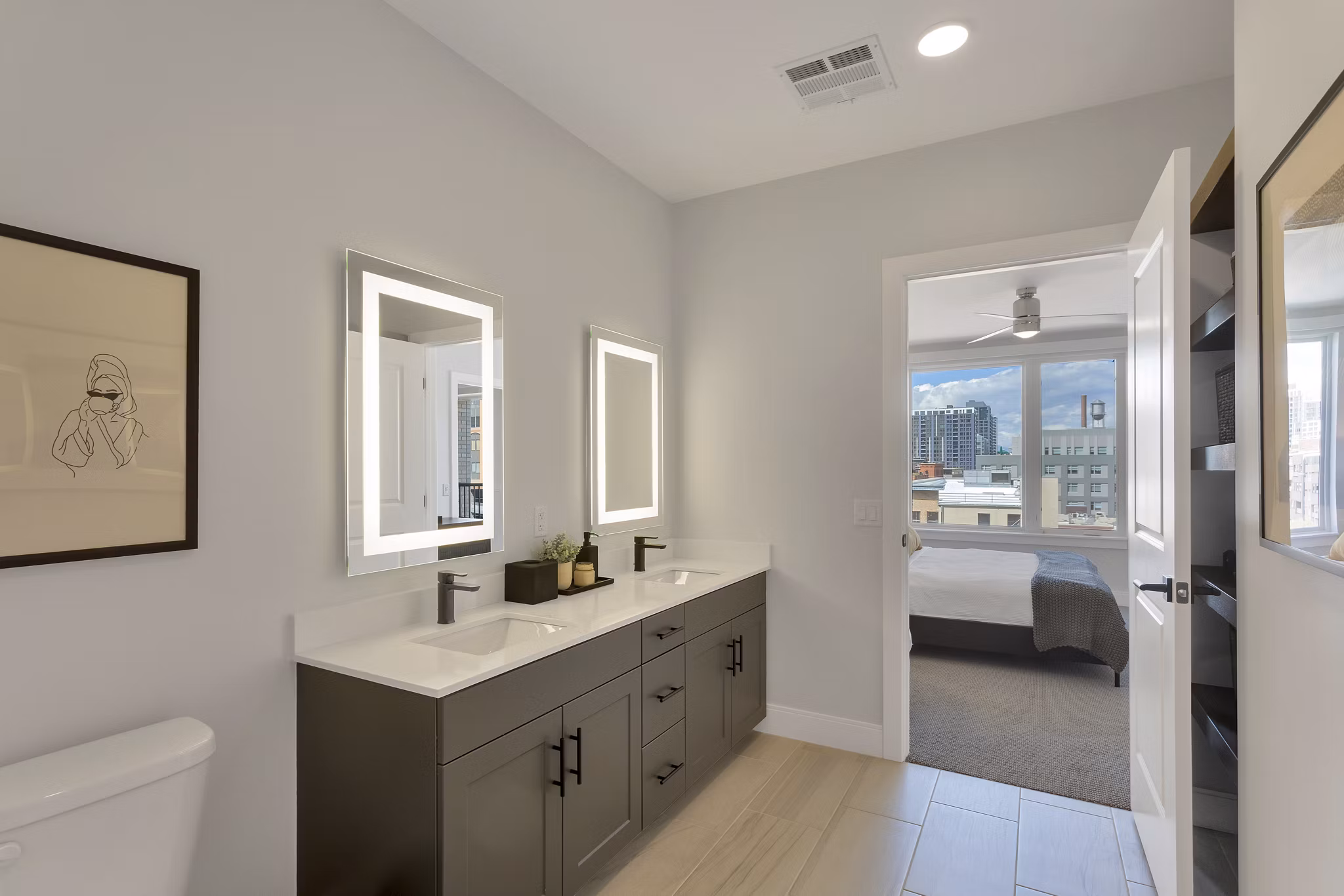 Bathroom at The Fitzgerald Apartments